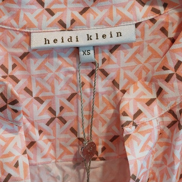 heidi klein Tybee Island Tunic Smock Waist Tiered Mini Dress Women's Size XS - Picture 3 of 13